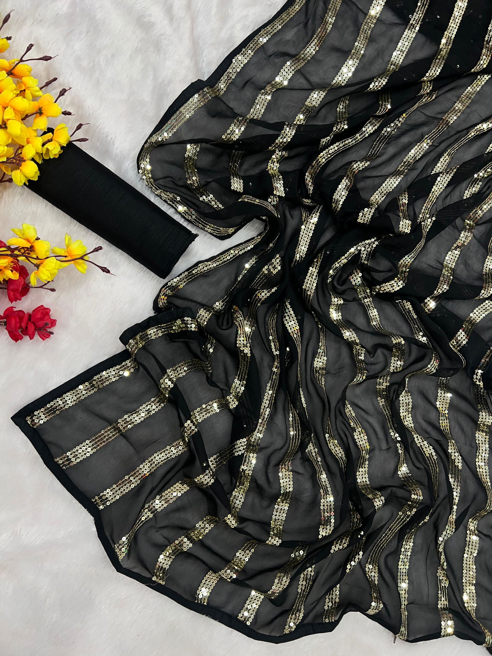 5292 Designer Georgette Party Wear Sarees Catalog