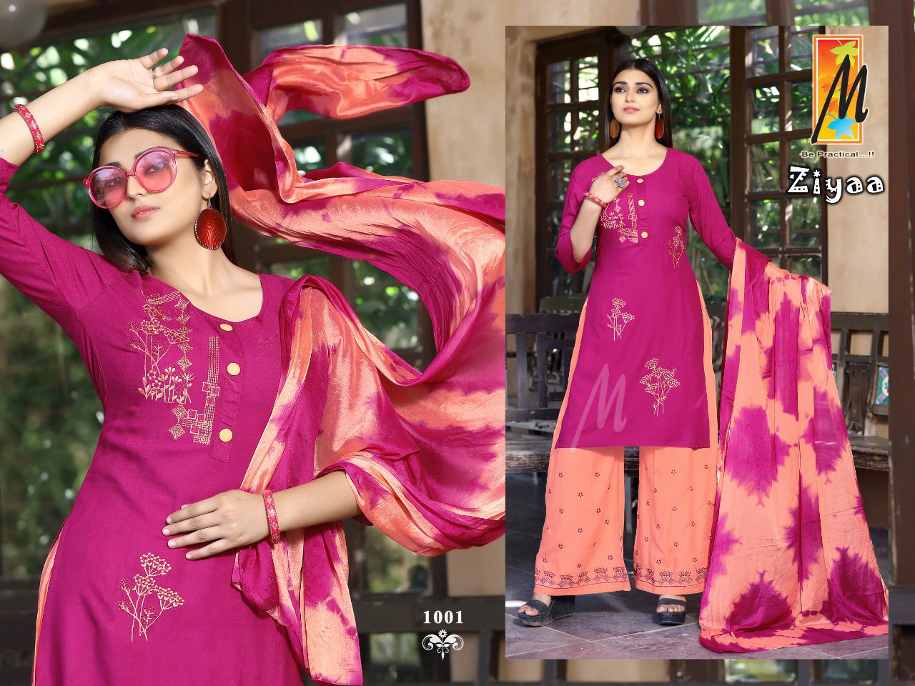 Master Ziyaa New Designer Ethnic Wear Rayon Kurti With Bottom And Dupatta