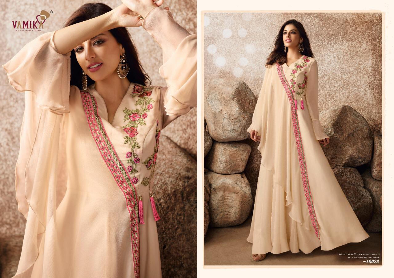 Vamika Sui Dhaga-3 Latest Stylish Party Wear Georgette With Heavy Embroidery And Diamond Worked Gown Collection
