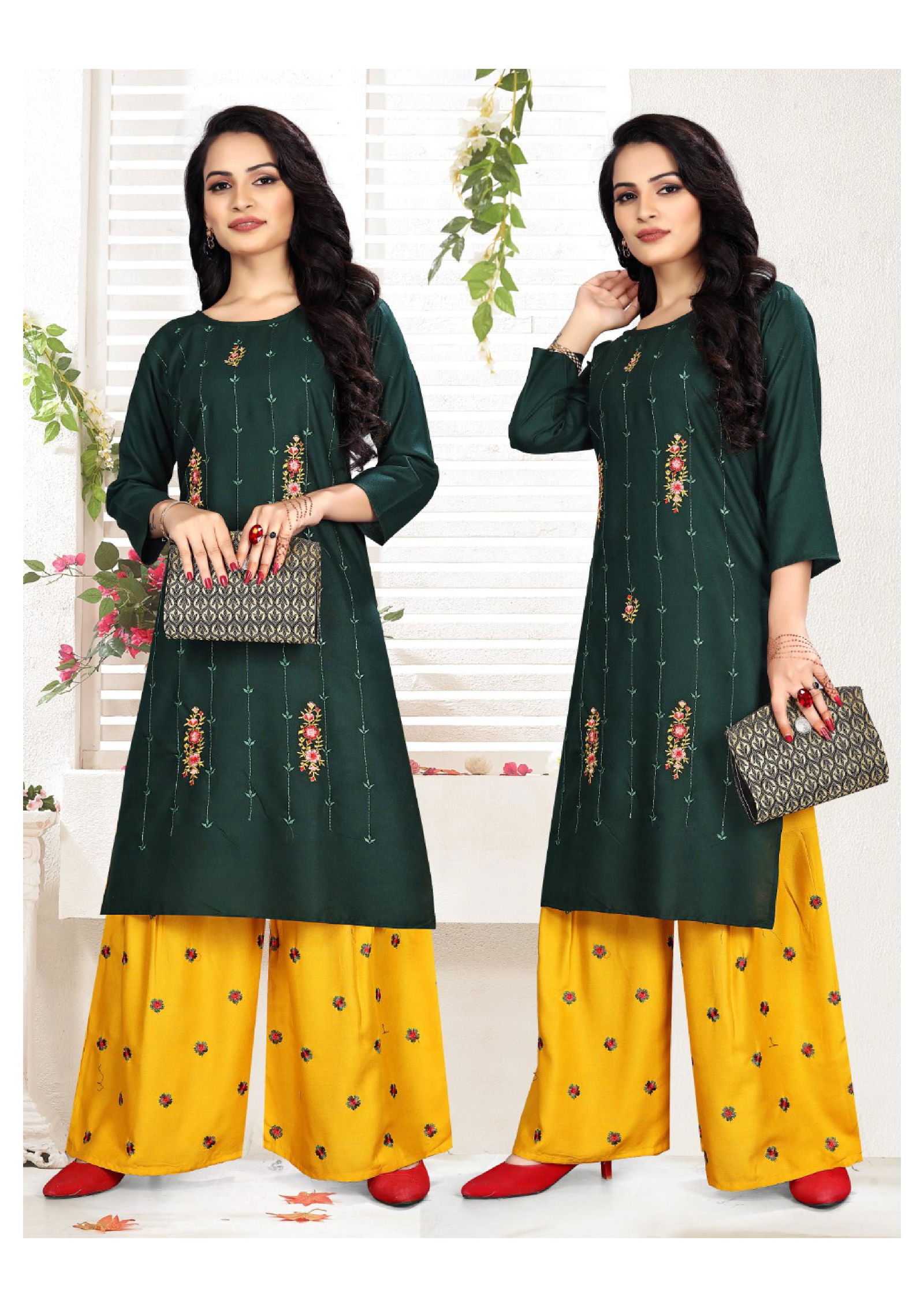 PAHAL Latest Fancy Designer Regular Ethnic Wear Rayon Printed Kurtis With Sahara Collection 