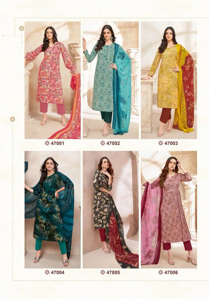 Naishaa Vol 47 By Suryajyoti Jam Satin Dress Material Wholesalers In Delhi