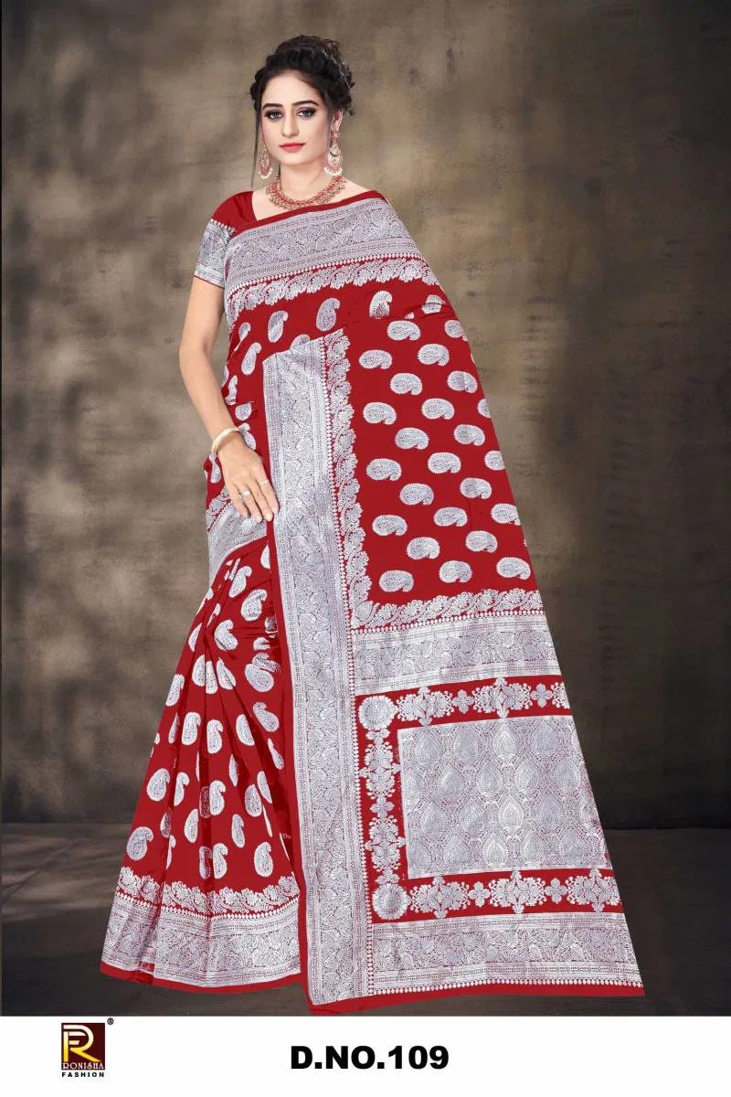 Ronisha 109 Tradiitional Wear Banarasi Saree Exporters In India