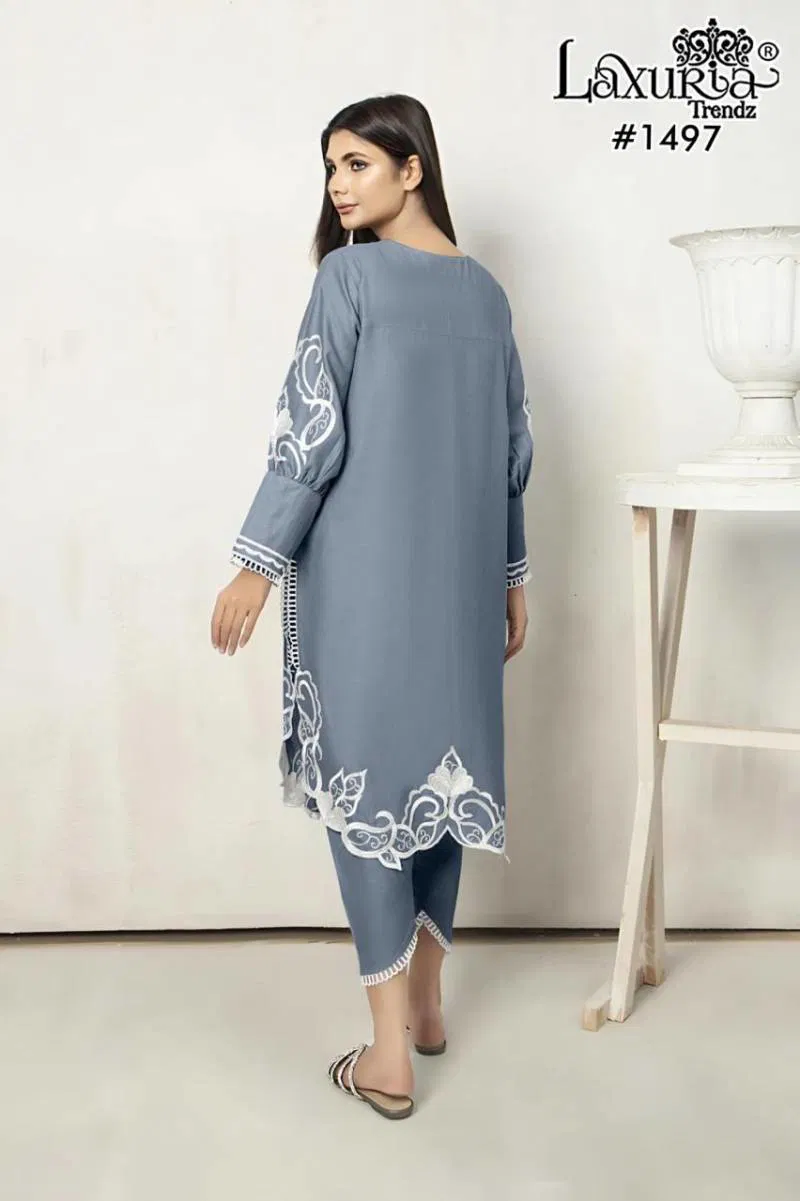 Laxuria Trendz 1497 Jam Satin Tunic Kurti With Bottom Wholesale Market