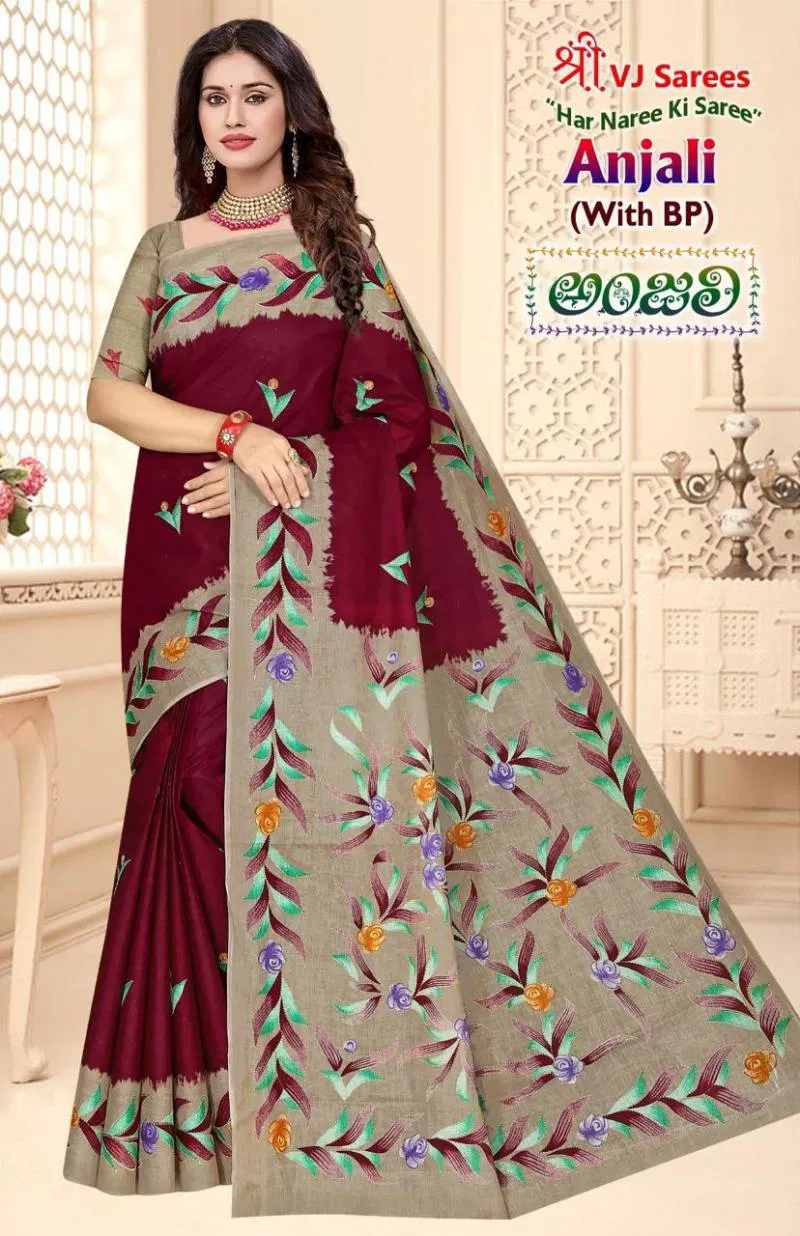 Anjali Vol 01 By Vj Cotton Printed Casual Wear Fancy Saree Best Wholesale Shop In Surat