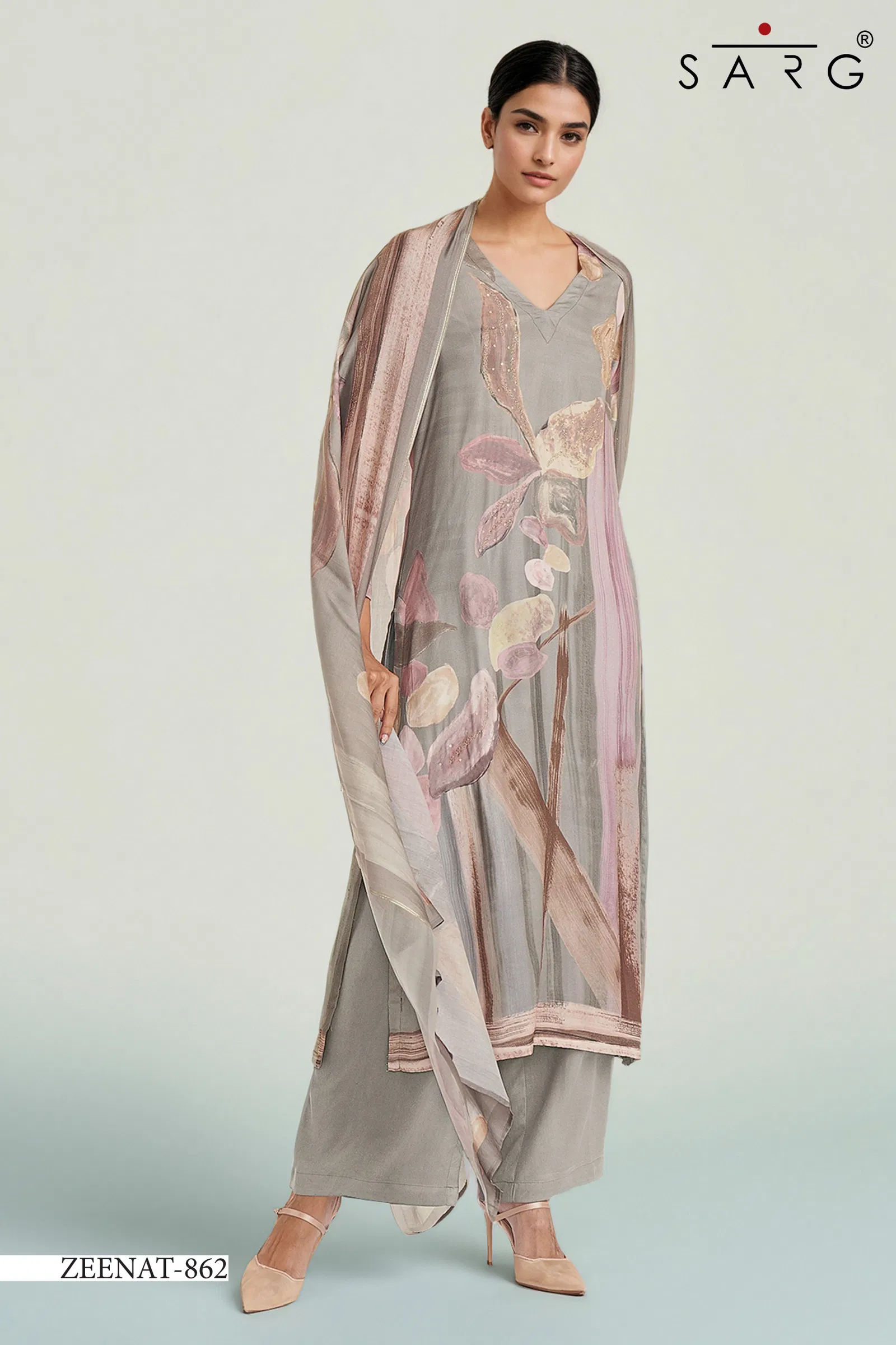 Zeenat By Sarg Lawn Cotton Printed Dress Material Suppliers In India