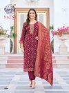 Sajni Vol 7 By Radhika Rayon Printed Kurti With Bottom Dupatta