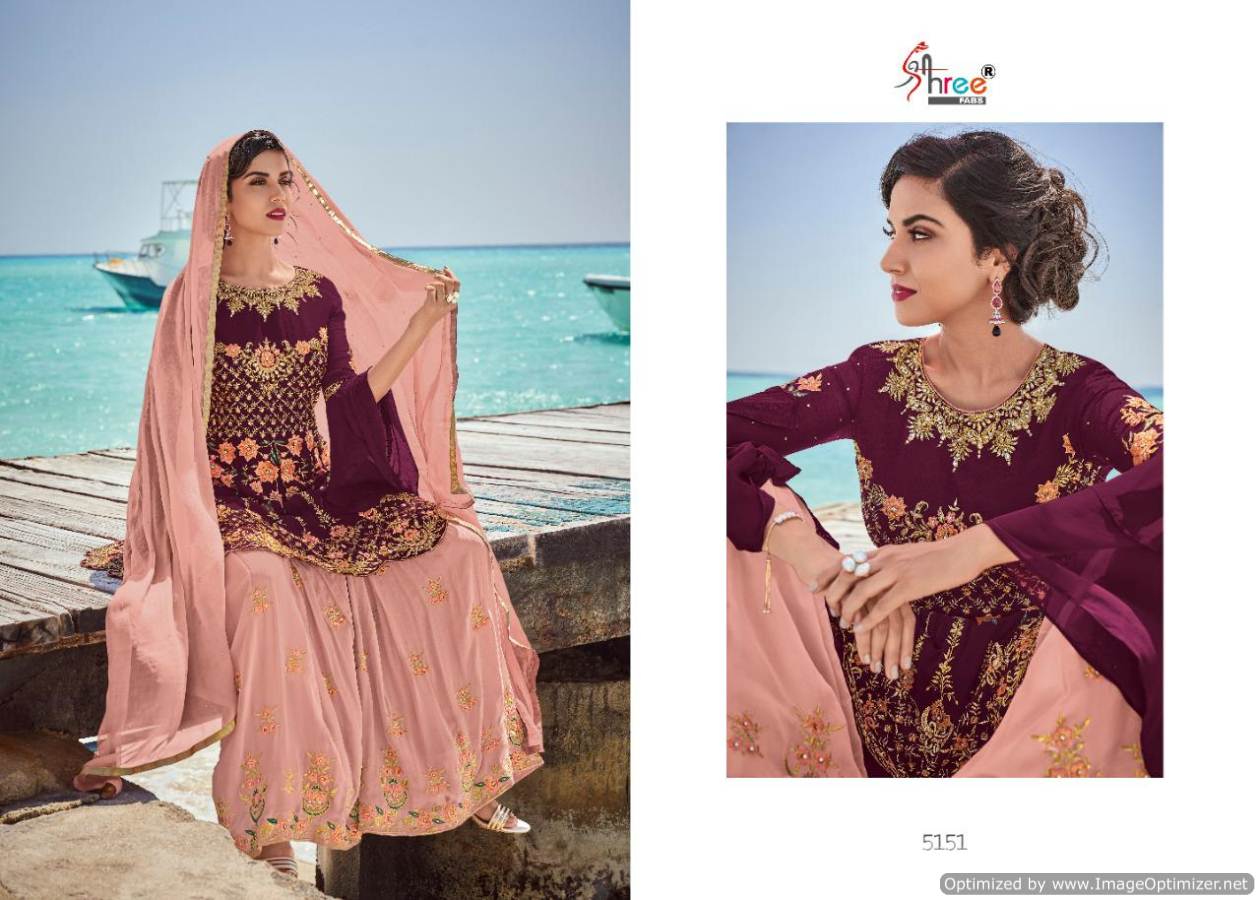Shree Fab Rajshree Latest Heavy Designer Wedding Wear Salwar Suit Collection With Nazmeen Diamond Work Dupatta 