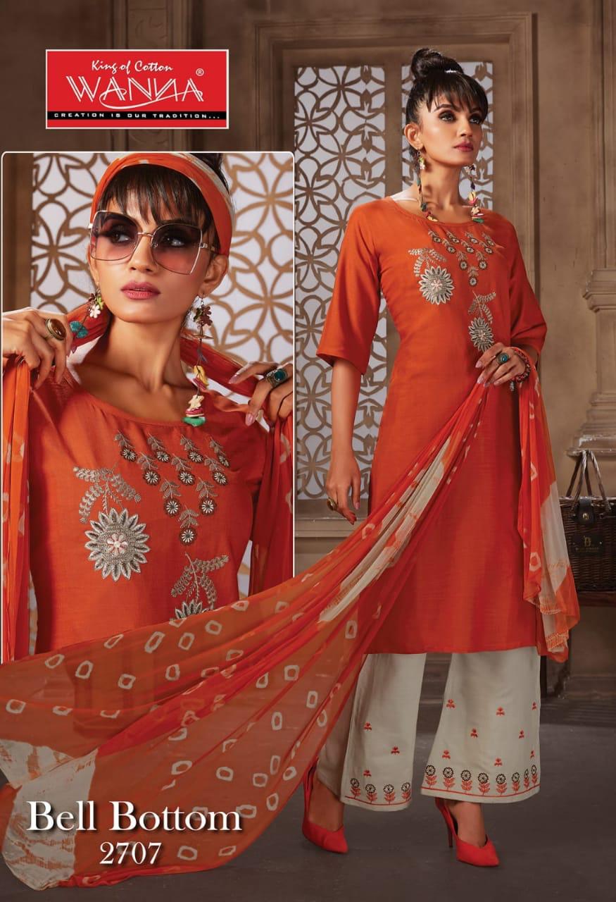 Wanna Bell Bottom Ethnic Wear Rayon Ethnic Wear Ready Made Collection
