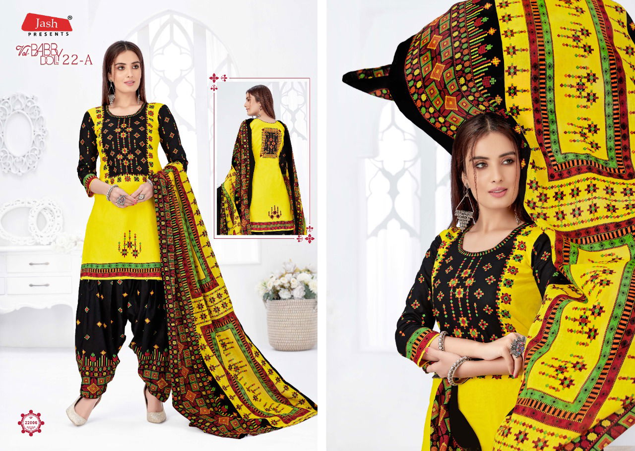 Jash Baby Doll Vol 22 A Latest Designer Pure Cotton Printed Daily Wear Dress Material  