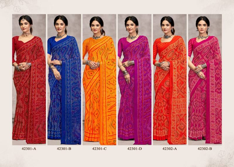 Star Chiffon 194 By Ruchi Printed Chiffon Saree Wholesale Price In Surat