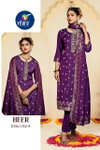 Heer By Vitara Maslin Jacquard Handwork Readymade Suits Wholesale Suppliers In India