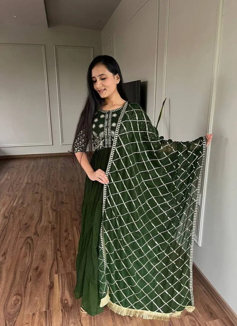 Sn 2391 92 Beautiful Faux Georgette Gown With Dupatta  Wholesale Clothing Distributors In India