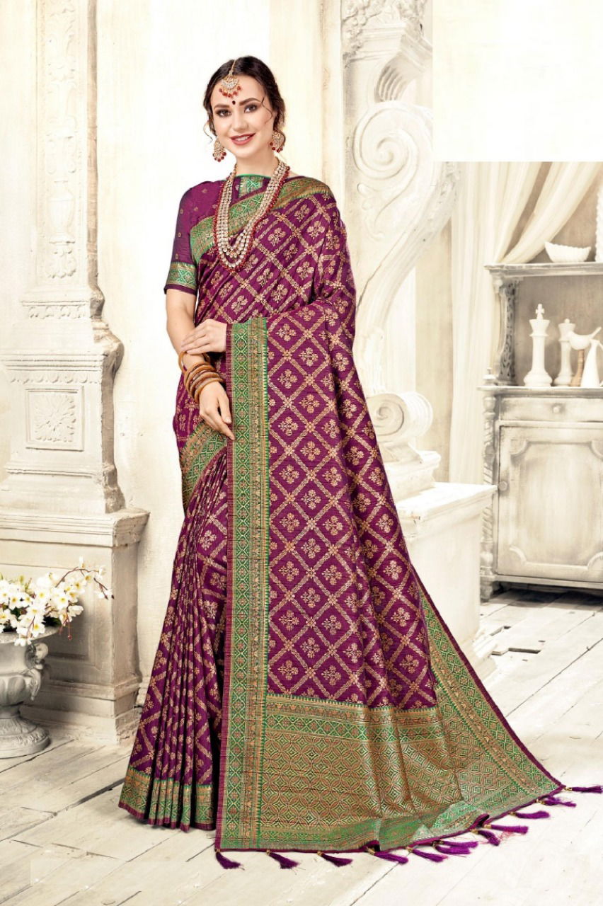 Latest Designer Party Wear Bhagalpuri Saree Collection