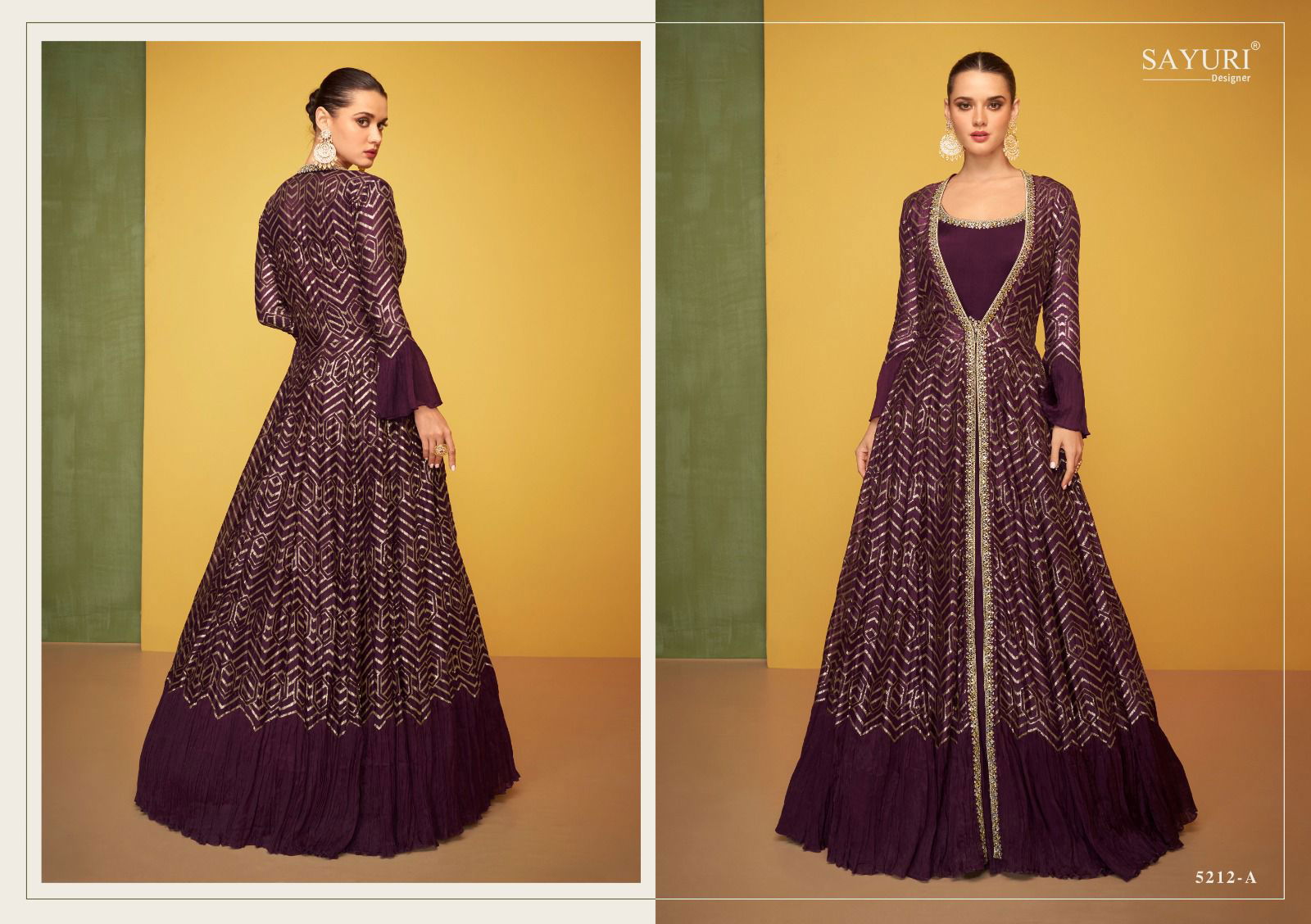 Sayuri Petals Classic Heavy Silk Wedding Wear Gown Catalog
