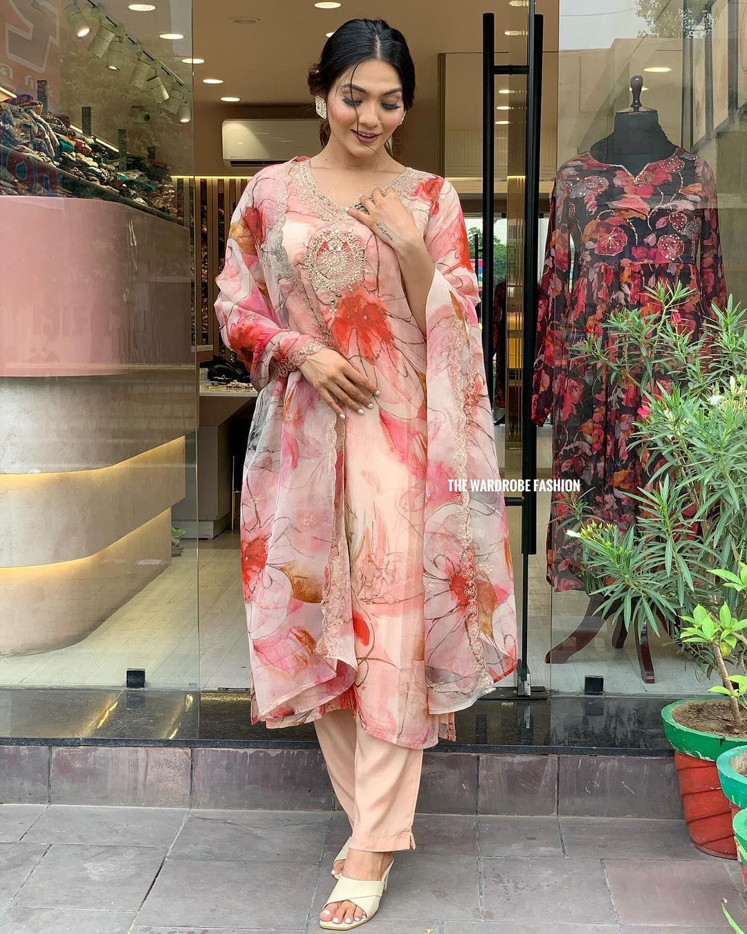 MT Heavy Designer Organza Embroidery Kurti With Bottom Dupatta Wholesale Shop In Surat
