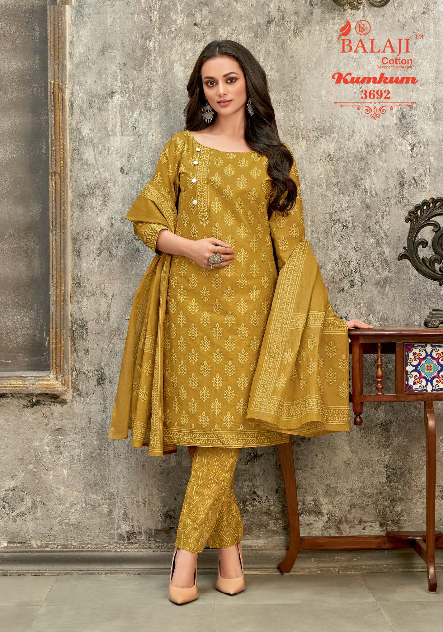 Balaji Cotton KumKum 25 Latest Fancy Designer Regular Casual Wear Cotton Printed Dress Material Collection
