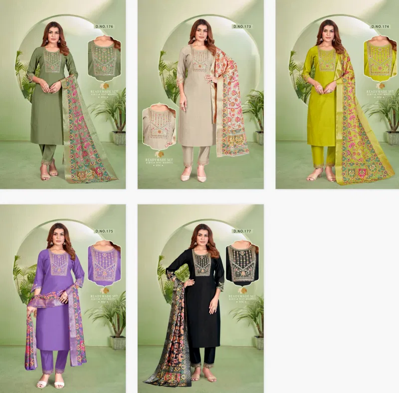 Alinee 173 To 177 Kurti Bottom With Dupatta Wholesale Suppliers In Mumbai