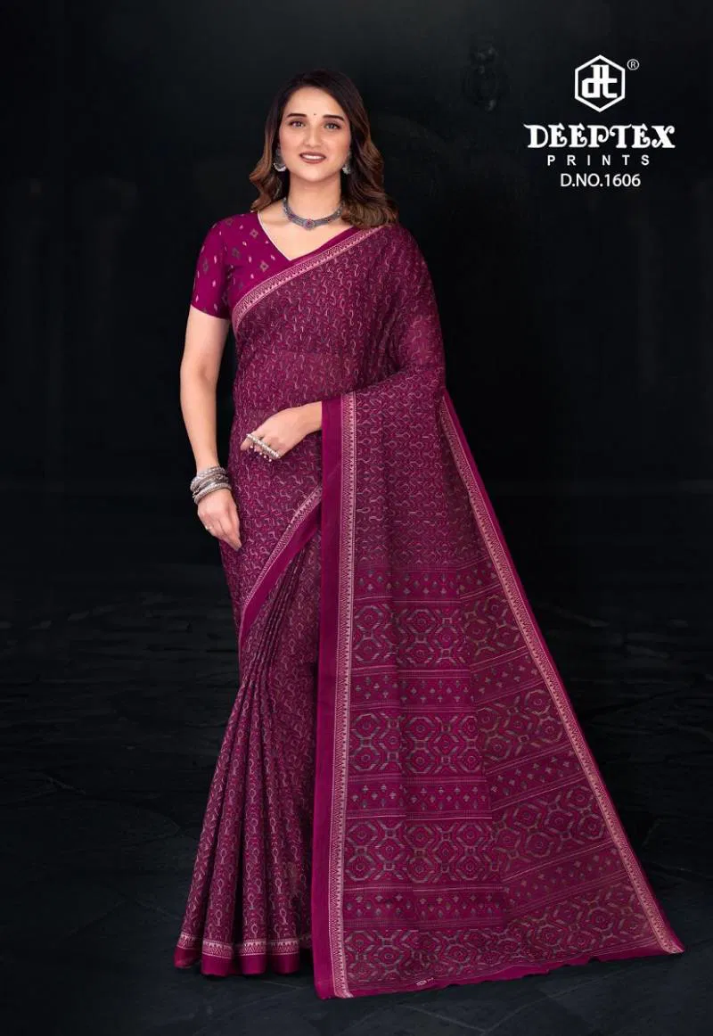Prime Time Vol 16 By Deeptex Cotton Printed Saree Wholesale Clothing Distributors In India