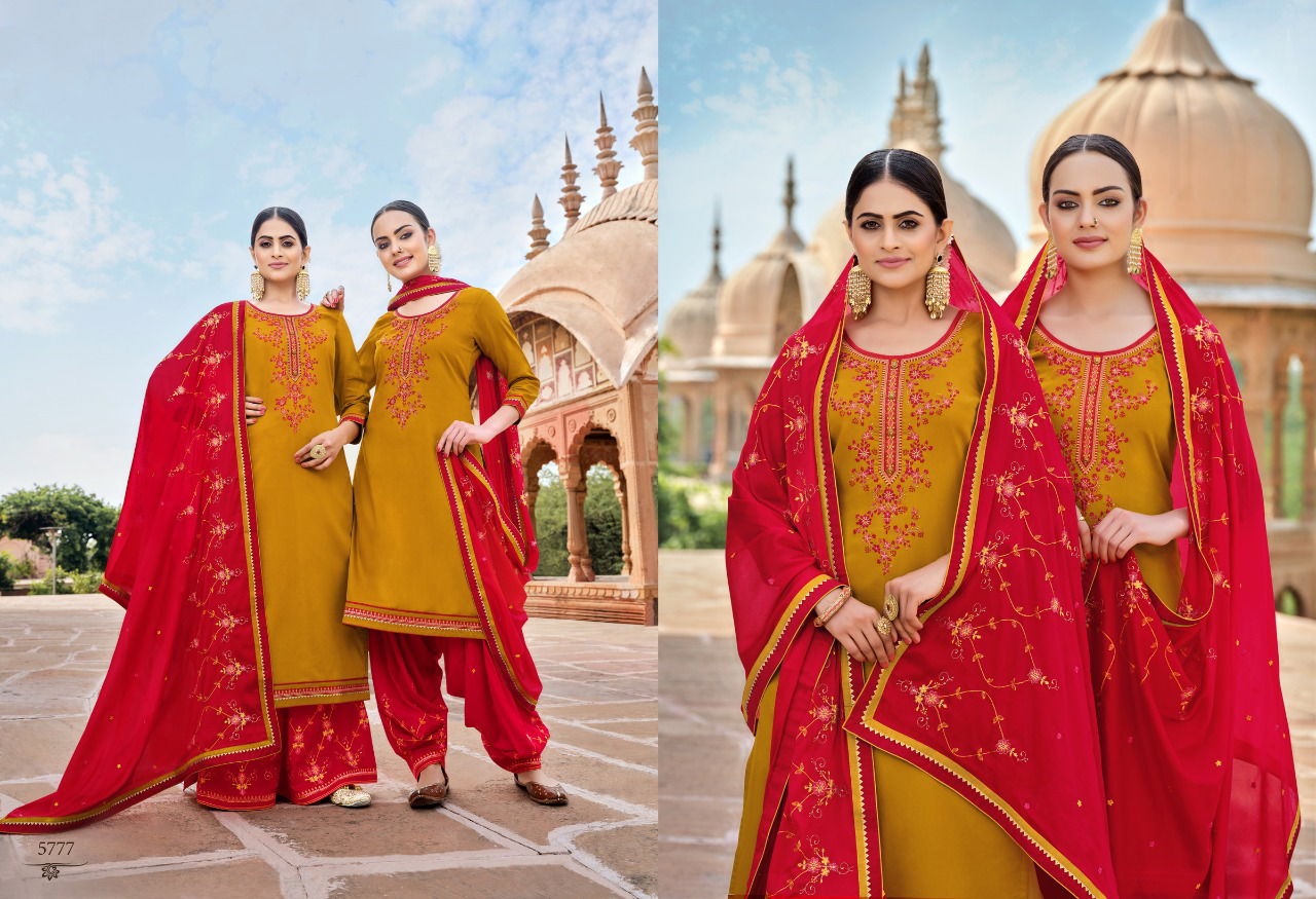 KESSI PANETAR BY PATIALA Latest fancy Festive wear Pure Jam silk with Embroidery Work Heavy salwar suit Collection