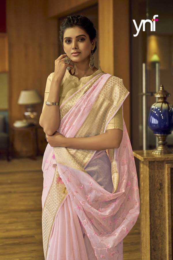 Ynf Paheli Silk Heavy Party Wear Stylish Cotton Weaving Saree Collection
