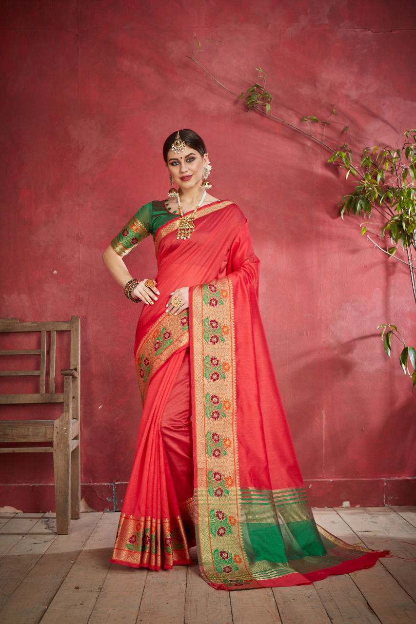 Latest Collection Of Crystal Silk Party Wear Saree 