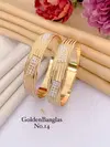 Fancy Golden Bangles Set 12 Online Wholesale