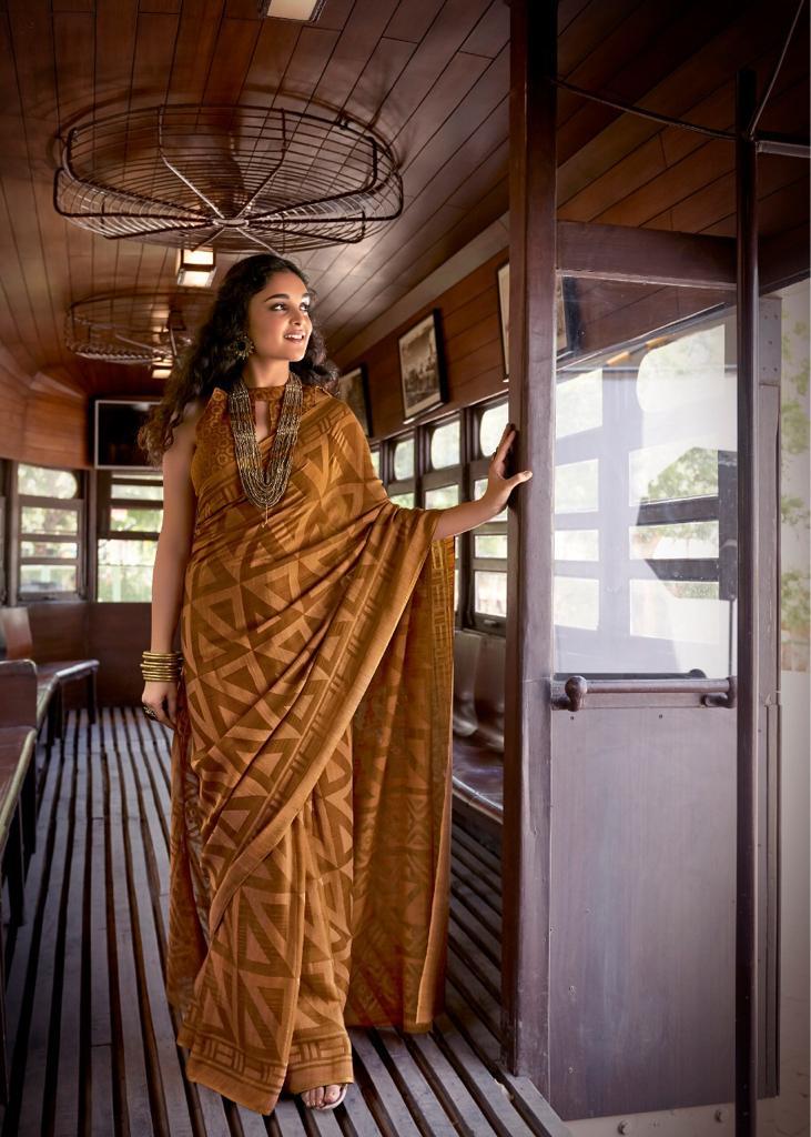 Lt Moksha Latest Fancy Designer Festive Wear Heavy Stylish Linen Braso Silk Saree Collection