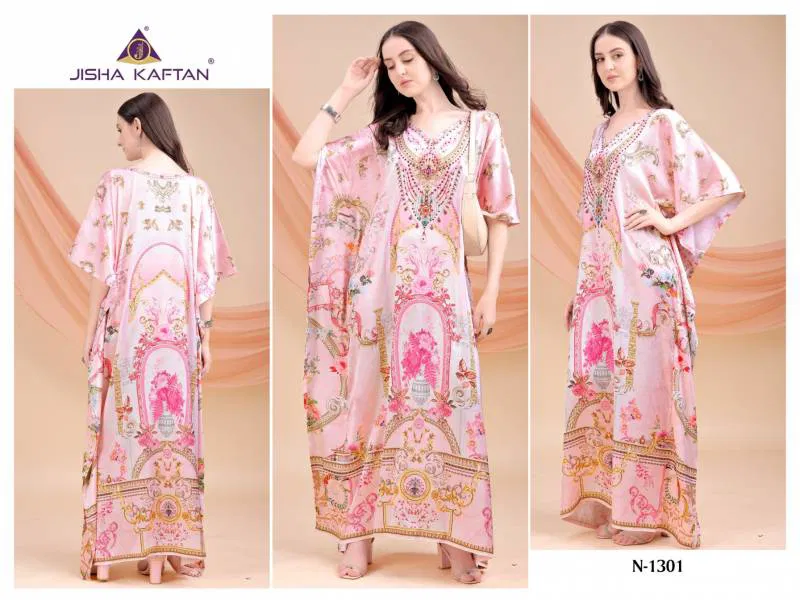 E Nazakat Vol 13 By Jelite Kaftan Japan Satin Printed Kaftans Online Wholesale