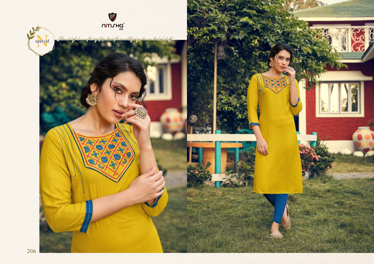 Nitisha Fogg 2 Latest Fancy Casual Regular Wear Cotton Embroidery Kurtis Collection
