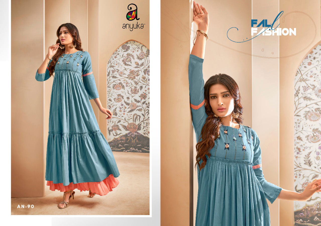 Anyuka Blush Latest Pretty Casual Wear Stylish Kurti Collection 