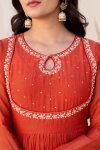 Naisha K 136 Mal Chanderi Anarkali Kurti Bottom With Dupatta Exporters In India