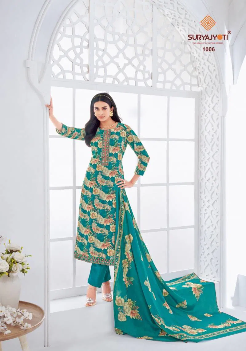 Khushboo Vol 1 By Suryajyoti Lawn Foil Printed Dress Material Wholesale Price In Surat