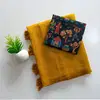 Tew Soft Mulmul Silk With Handmade Latkan Saree  