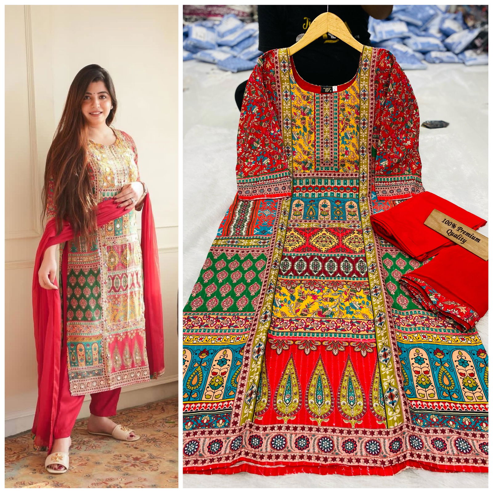 Apple Tree By Tdg Printed Muslin Kurti With Bottom Dupatta Catalog