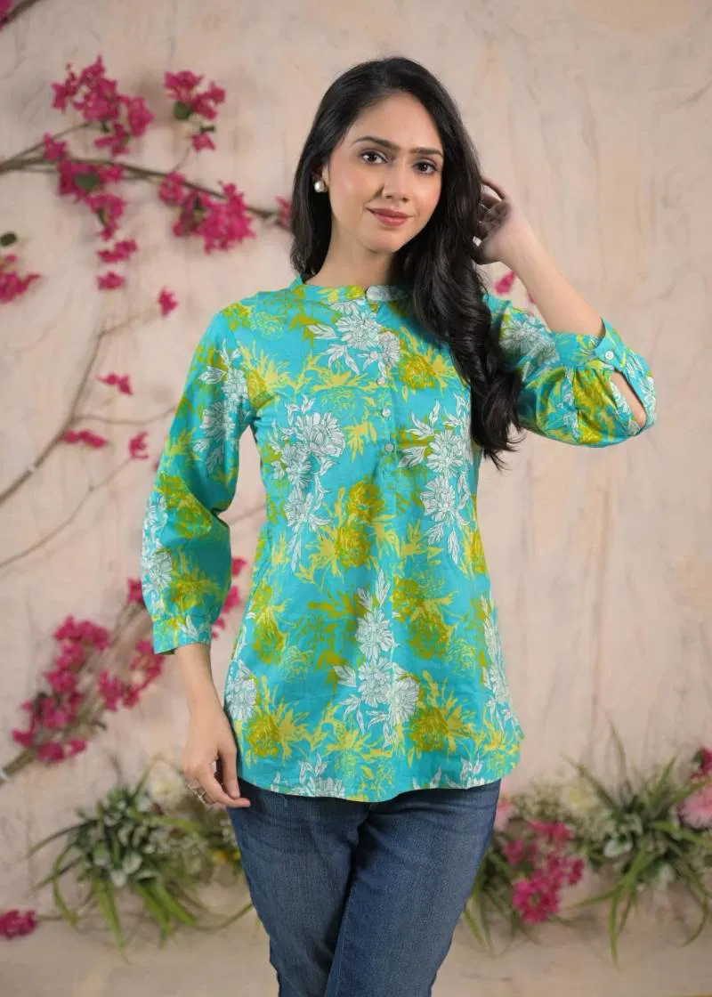 Nina F 05 Cambric Cotton Summer Wear Short Kurti Wholesale Clothing Suppliers In India