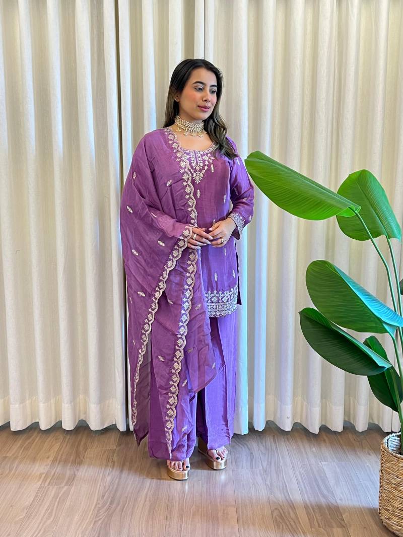 Afs Chinon Suit 1 Designer Chinon With Work Readymade Wholesalers In India