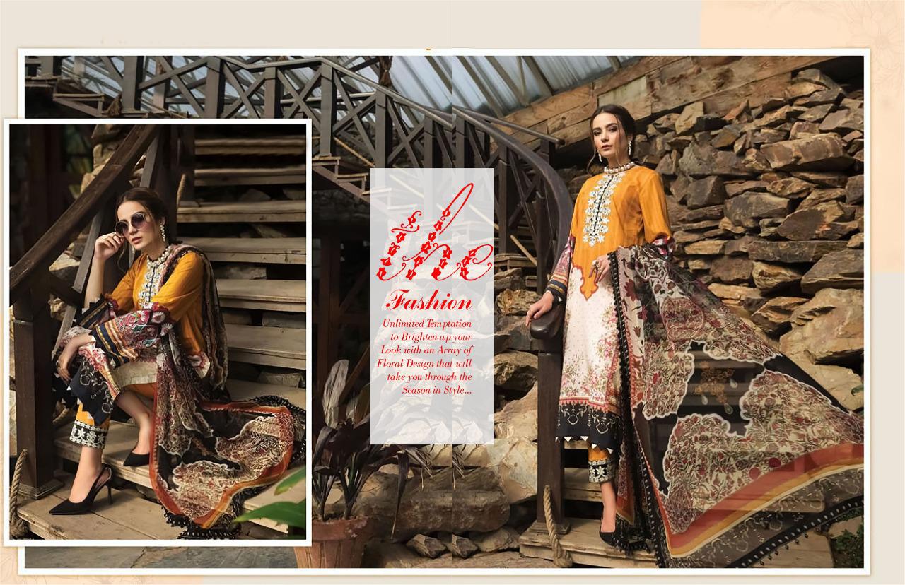 Asifa Nabeel Latest Designer Karachi Pure Lawn Cotton Dress Material Collection With Pure Cotton Mal Mal Dupatta