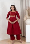 Naisha K 415 Dhabhu Cotton Casual Wear Aline Kurti And Bottom Wholesalers In Delhi