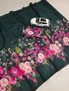 MG 139 Plain Linen Digital Printed Surat Designer Sarees Wholesale Market