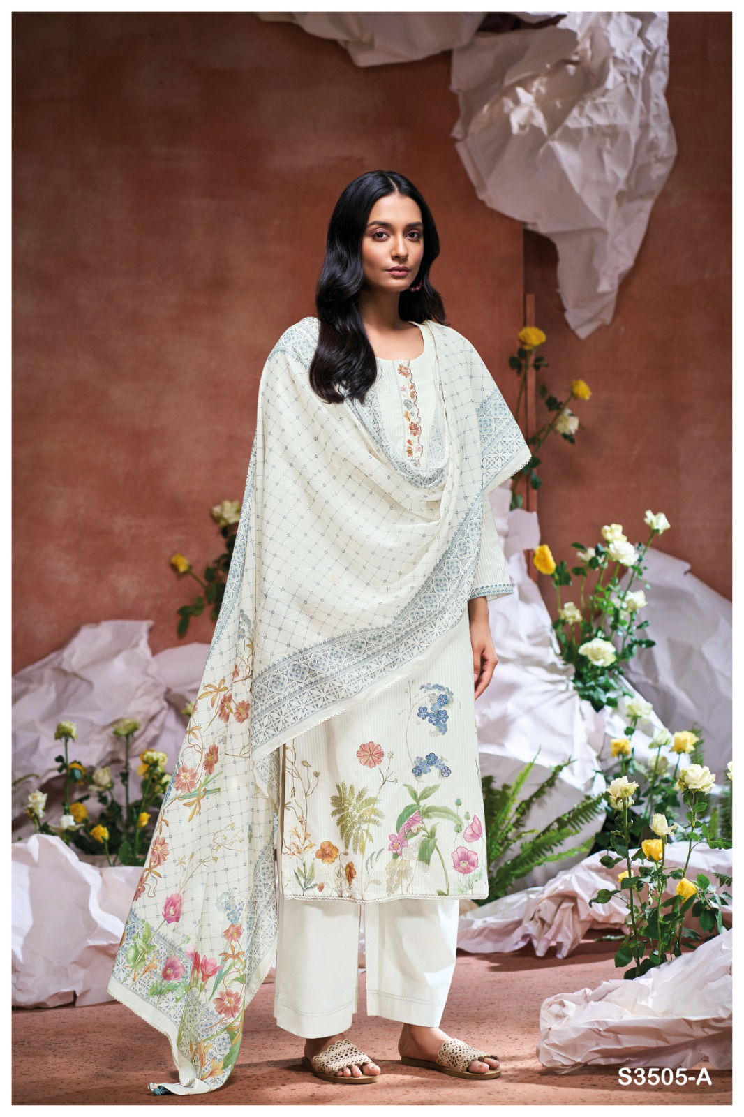 Eilidh 3505 By Ganga Cotton Designer Surat Salwar Suit Wholesale Market