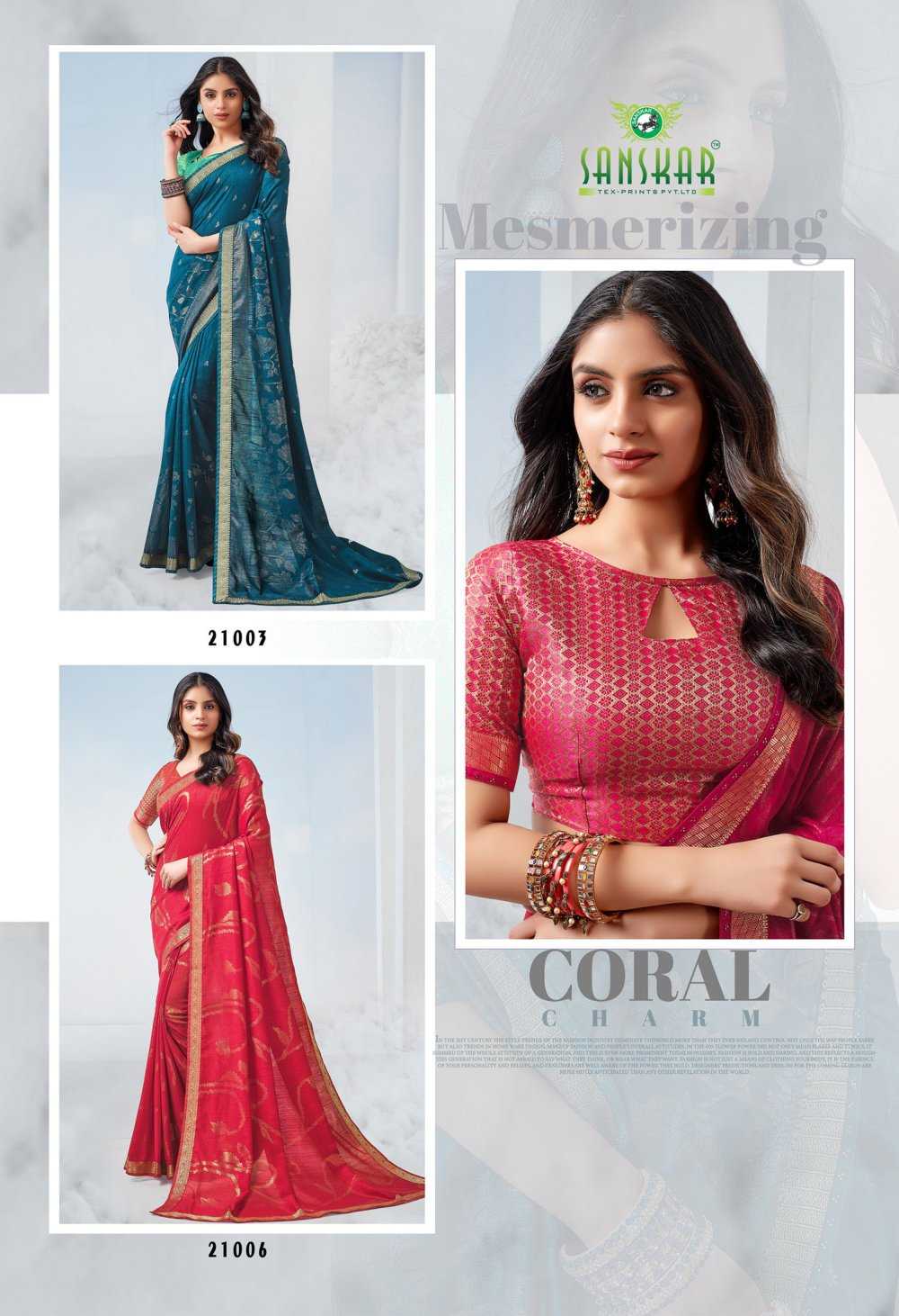 Moksha By Sanskar Fancy Printed Saree Wholesalers In Delhi