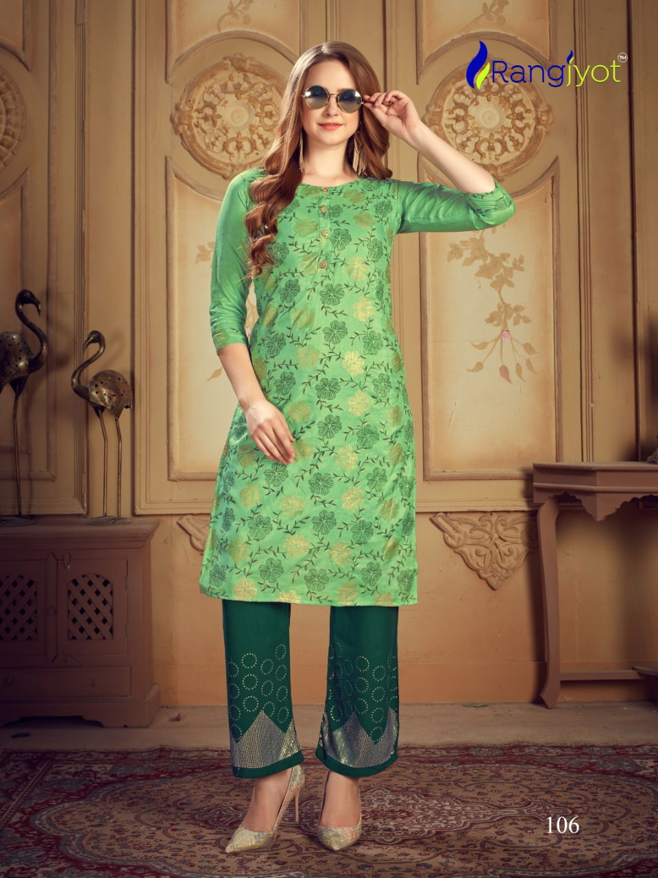 RANGJYOT NARGIS VOL-1 Latest fancy Heavy Designer Festive Wear Dolla silk top With Sequence Work pant Kurtis Collection 