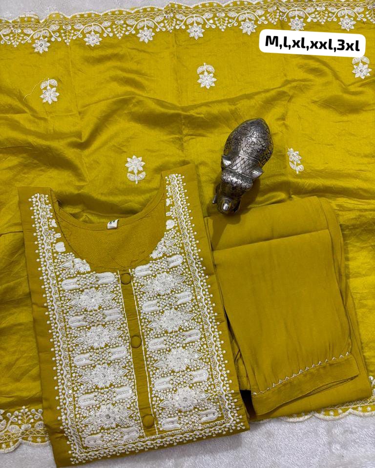 Virat Heavy Work Non Catalog Kurti With Bottom Dupatta Catalog