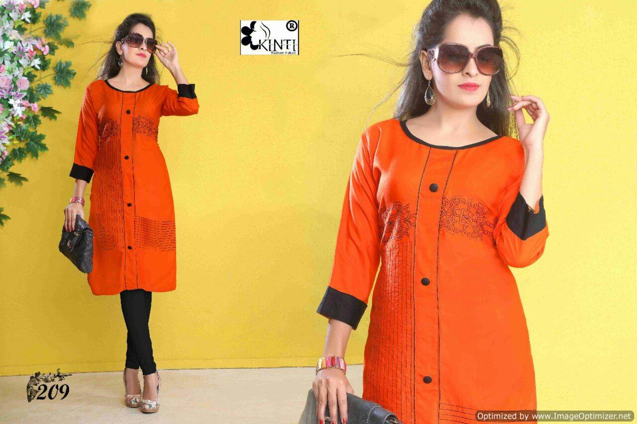 Kinti-Pratha Vol-2 Ltaets Designer Regular Wear Worked Heavy rayon Kurtis Collection
