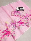 MG 139 Plain Linen Digital Printed Surat Designer Sarees Wholesale Market