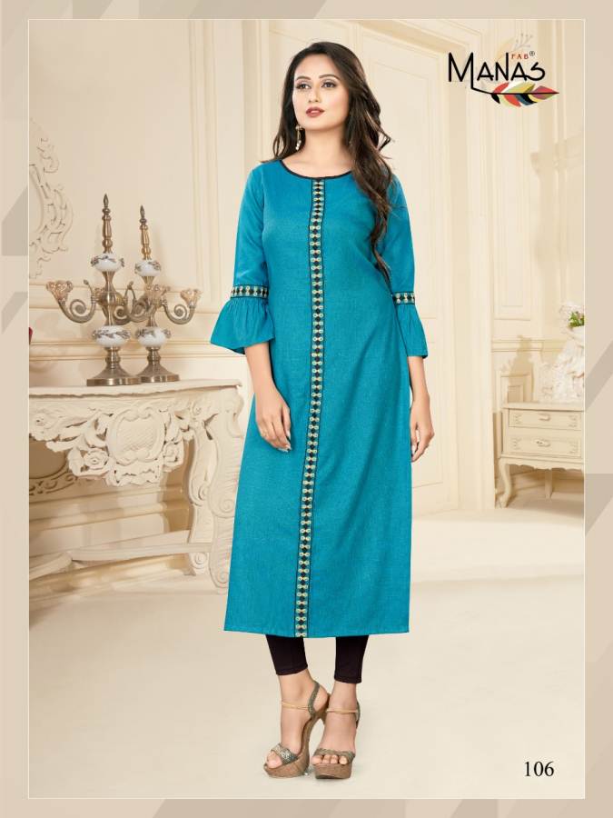 Manas Priyal Vol 7 Latest Designer Casual Wear Kurtis Collection With Embroidery Work 