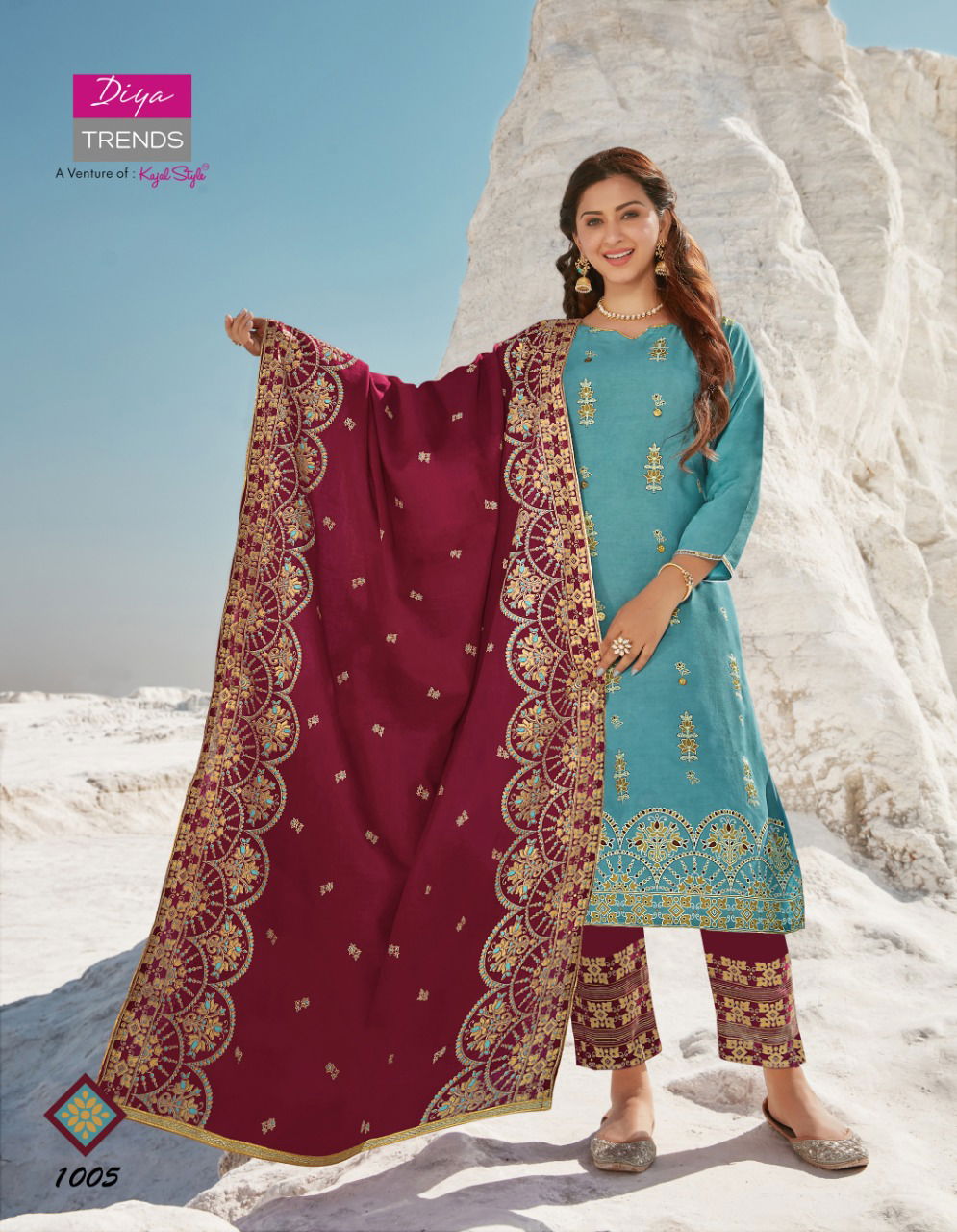Dupatta House 1 Latest Fancy Designer Ethnic Wear Heavy rayon Embroidery Work Ready Made Salwar Suit Collection
