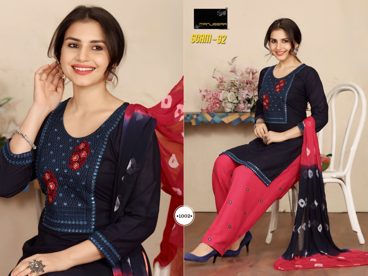 Scam 1992 Latest Fancy Designer Rayon Patiyala Ready Made Dress Collection
