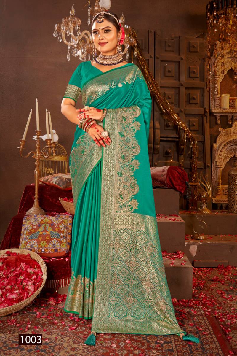 Rajvaibhav Silk Vol 1 By Saroj Festive Wear Satin Silk Saree Bulk Orders In India