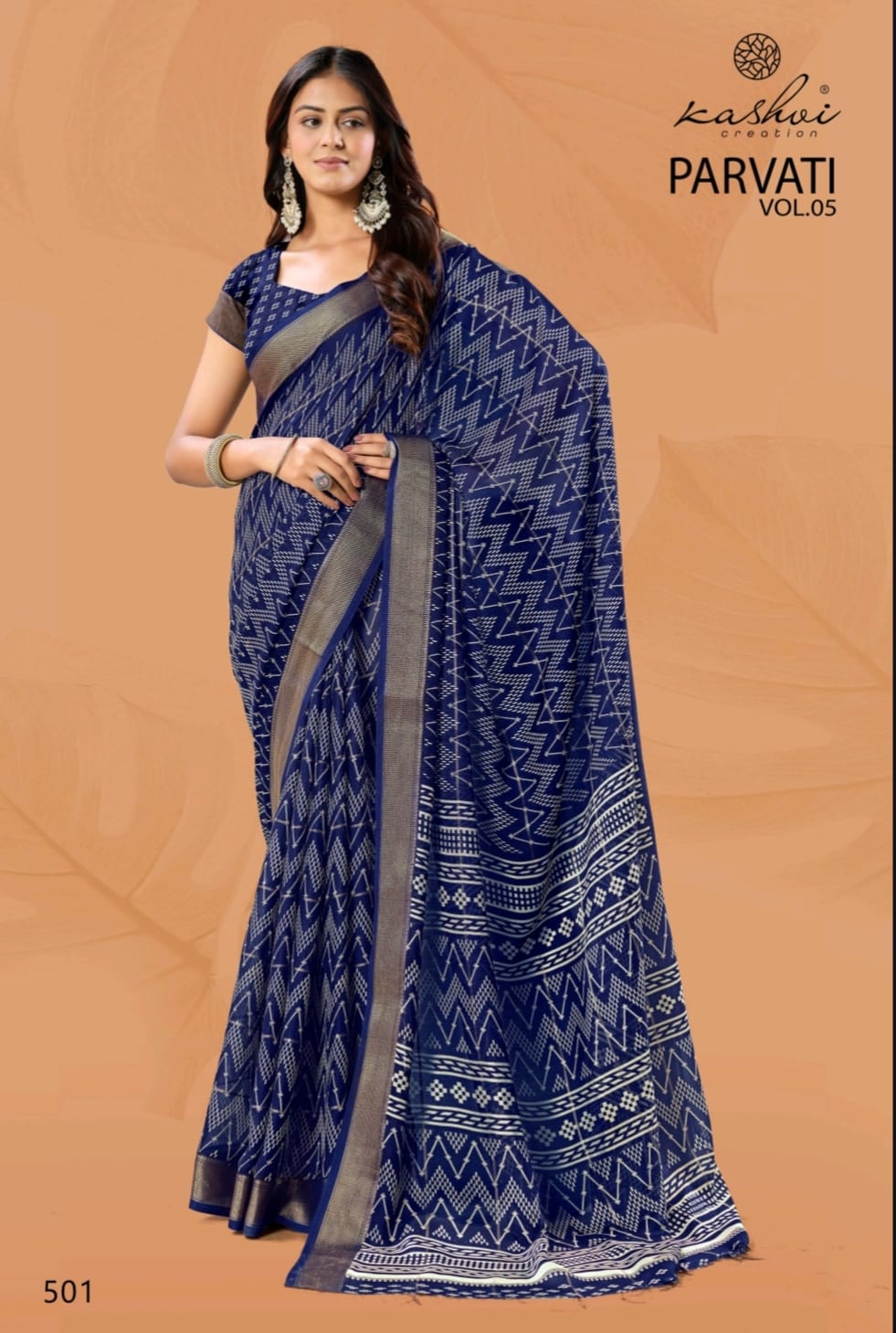 Parvati Vol 5 By Kashvi Jacquard Daily Wear Saree Wholesale Market In Surat